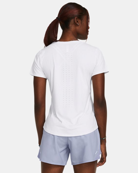 Women's UA Launch Elite Short Sleeve, White, pdpMainDesktop image number 1